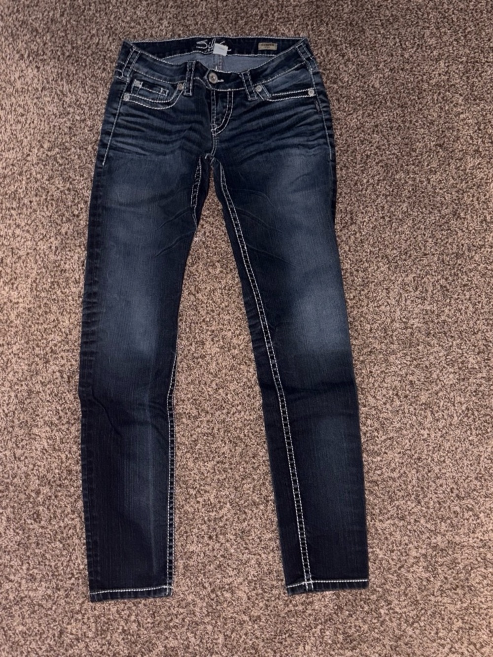 Silver Jeans Slim Dark Wash Women's Jeans - Classic Stretch Denim